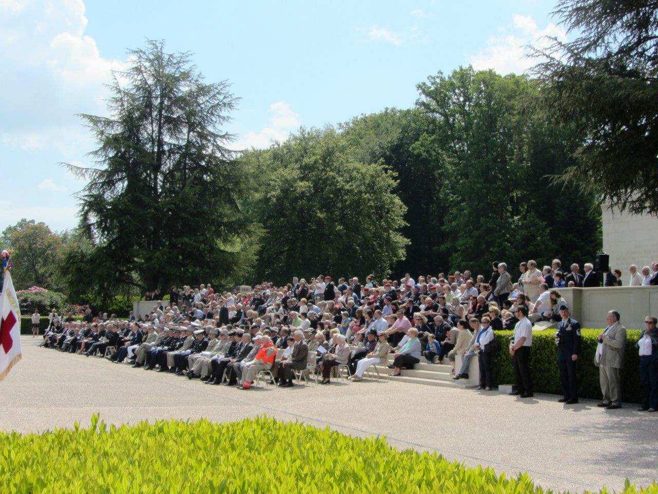 Attendees sit during the ceremony.