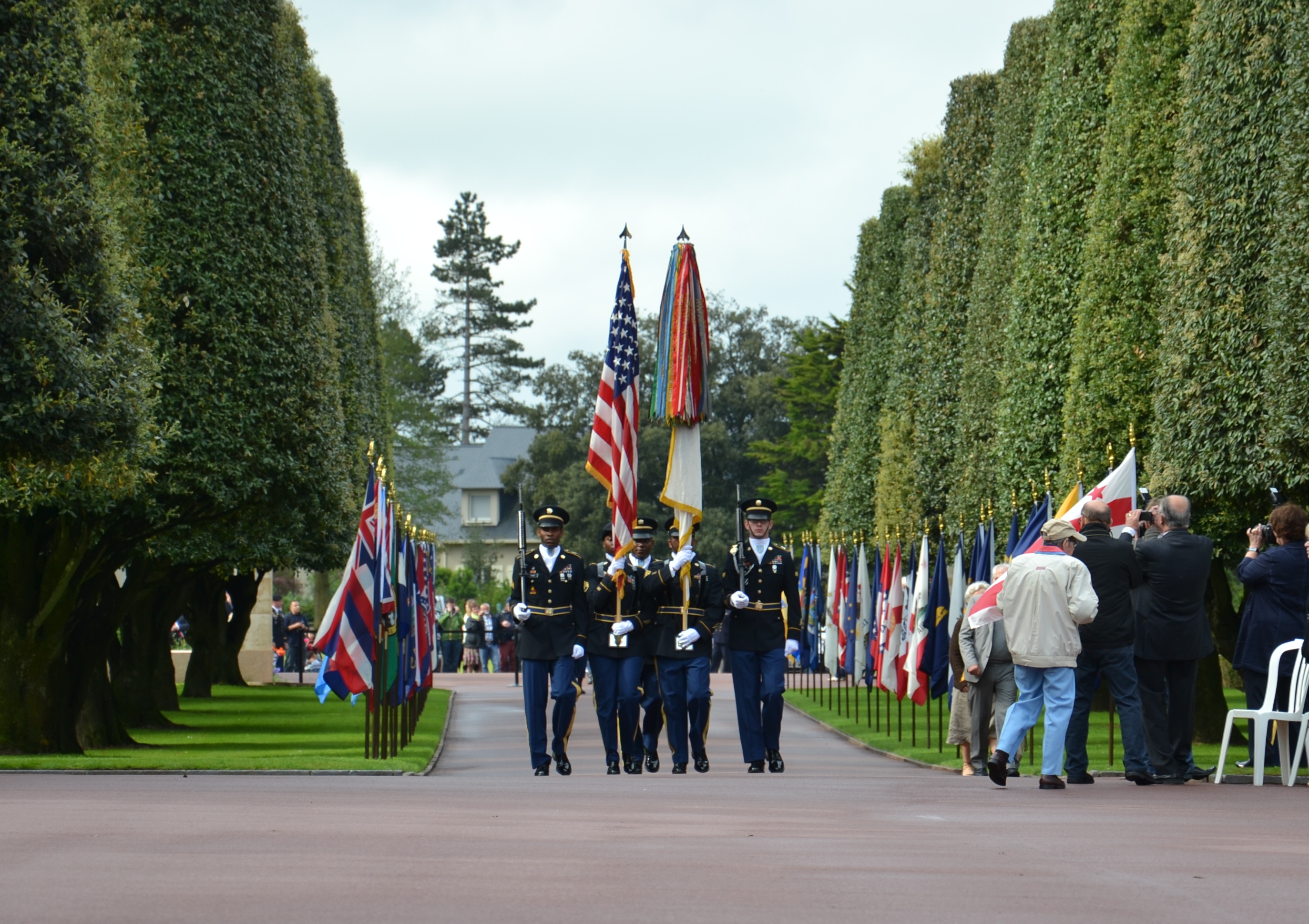 Participants in the 2012 Memorial Day ceremony at Normandy American Cemetery.