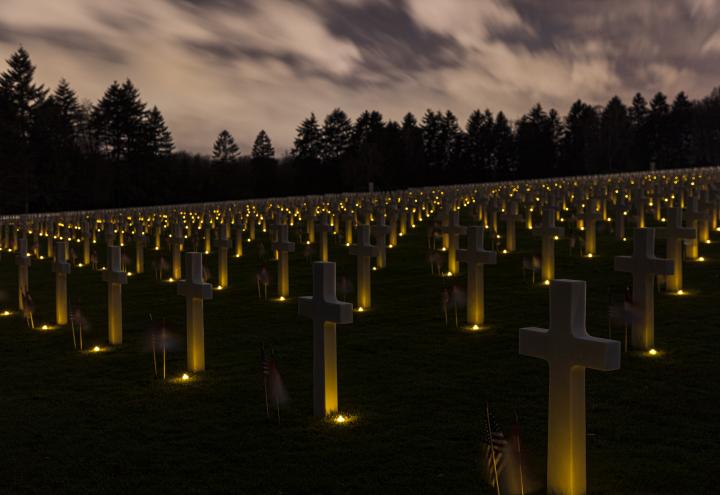 Luminary at the Luxembourg American Cemetery