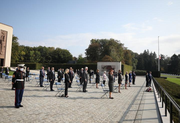 Today, several U.S. Ambassadors from across Europe visited Luxembourg American Cemetery and Memorial as part of the a Chiefs of Mission September Summit, held Sept. 22-24. This gathering is slated to be the largest gathering of U.S. Ambassadors for this purpose in history.