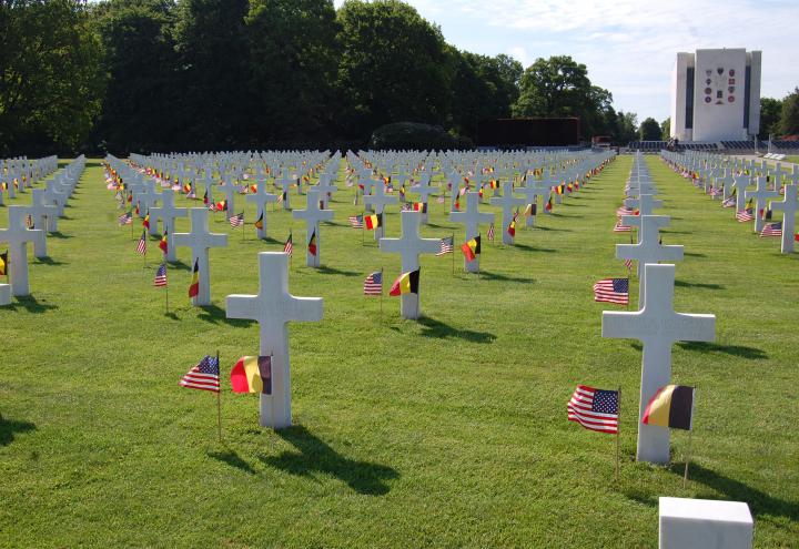 Flags are in at Ardennes American Cemetery for Memorial Day 