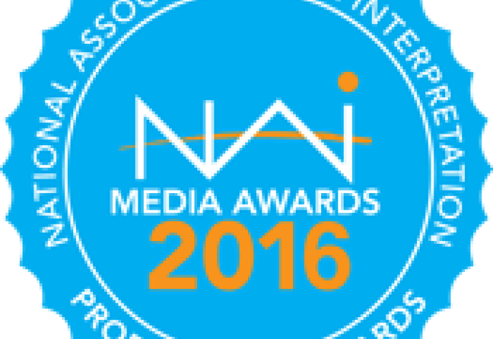Seal reads National Association for Interpretation NAI Media Awards 2016 Professional Awards.