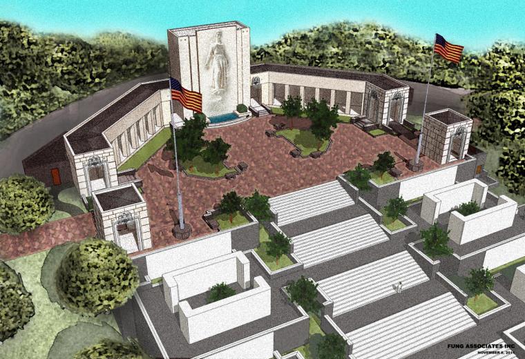 Architectural rendering of pavilions added to Honolulu Memorial in 2012.