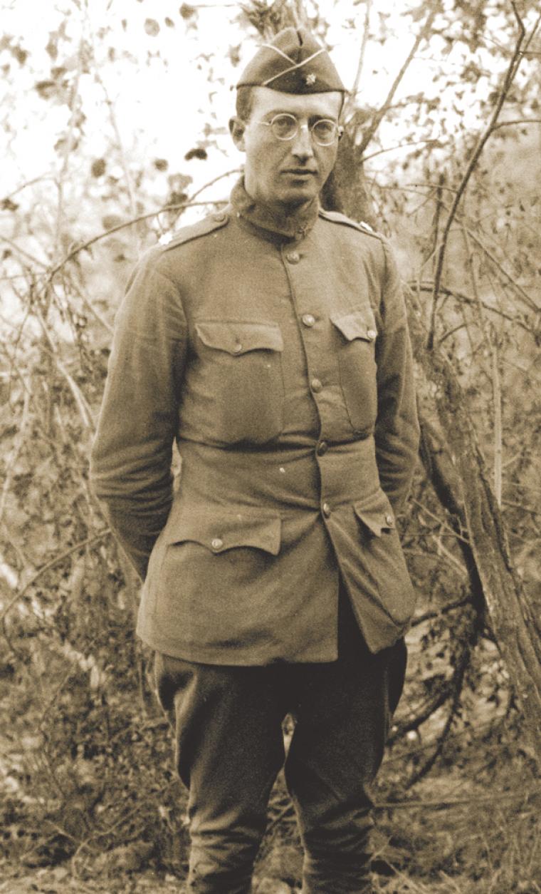Maj. C. W. Whittlesey of the 77th Division held his men together through German encirclement.