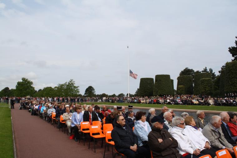 Attendees at the 2012 Memorial Day ceremony at Normandy American Cemetery.