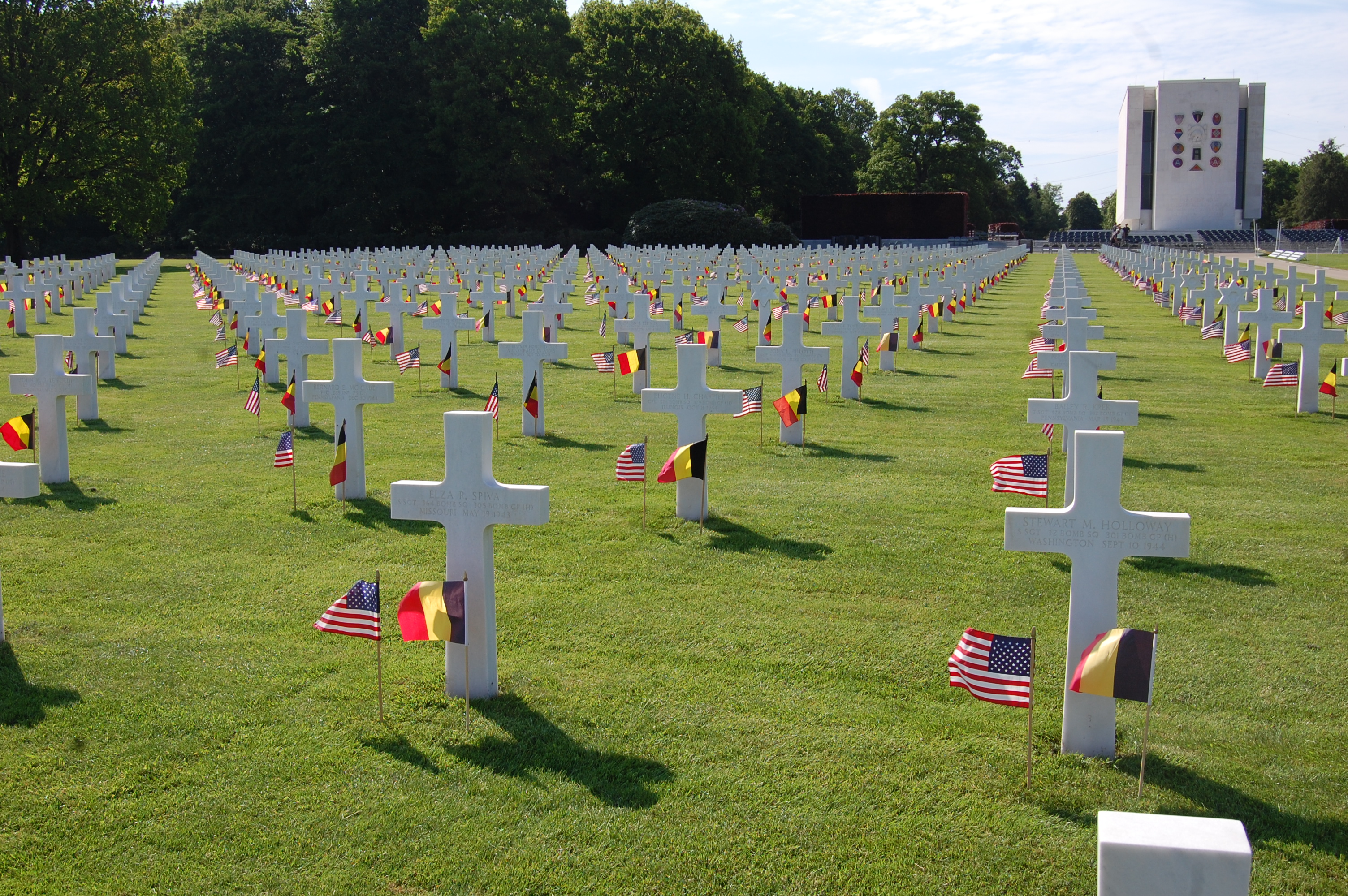 Flags are in at Ardennes American Cemetery for Memorial Day 