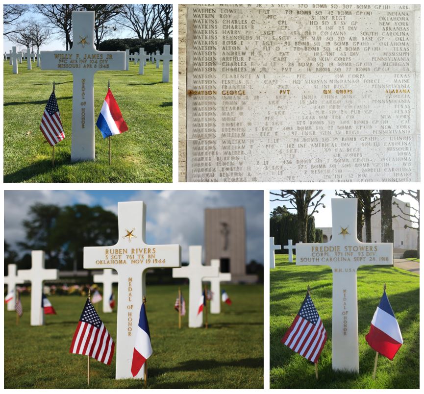 Four Black Medal of Honor recipients are honored at ABMC cemeteries.