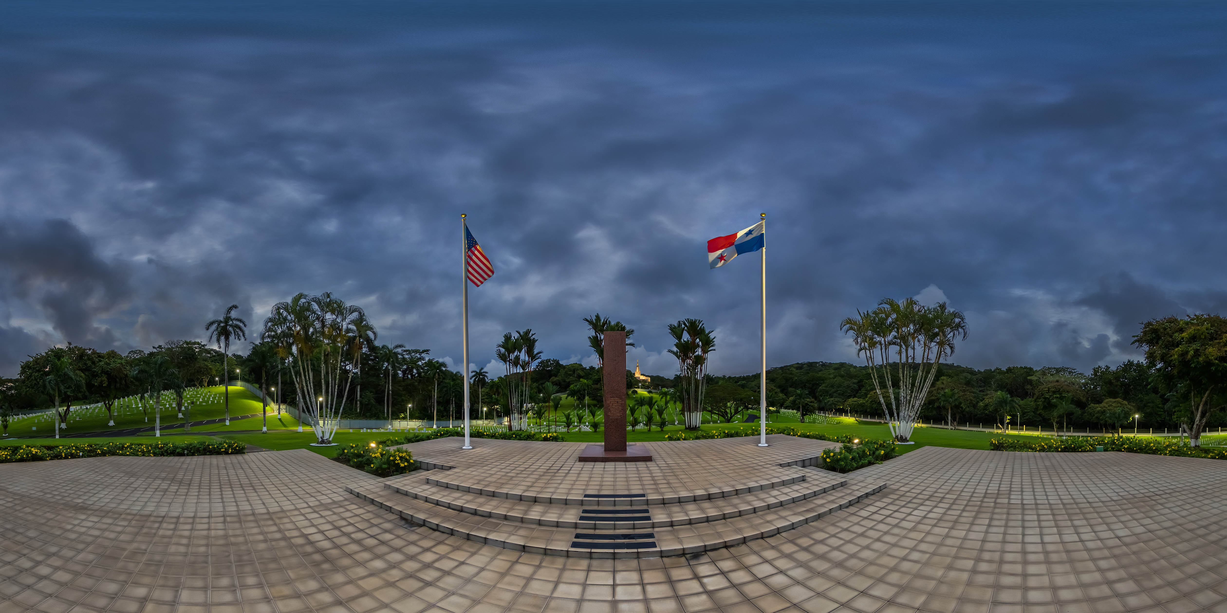 Panoramic view of Corozal American Cemetery from virtual tour