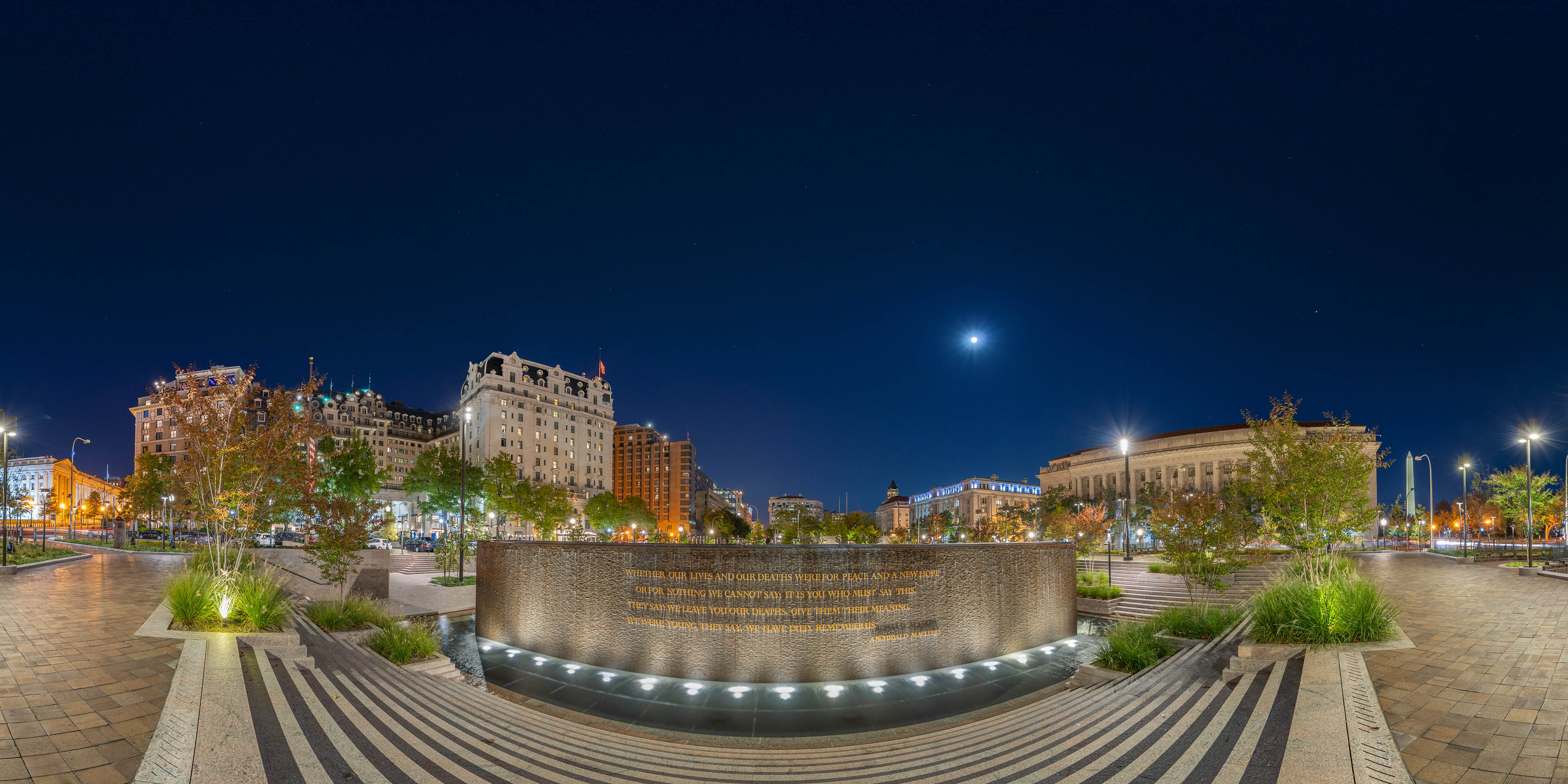 Panoramic view of the World War I Memorial from virtual tour