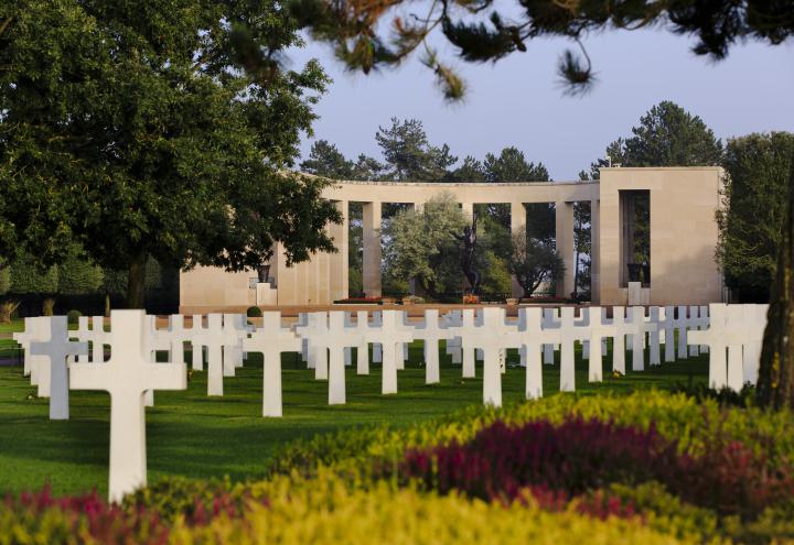 The Normandy American Cemetery and Memorial is a World War II cemetery and memorial in Colleville-sur-Mer, Normandy, France, that honors American troops who died in Europe during World War II.