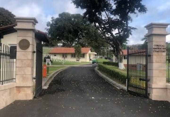 Entrance of Corozal American Cemetery. Credits: American Battle Monuments Commission 