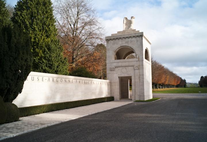 The entrance at Meuse-Argonne American Cemetery.