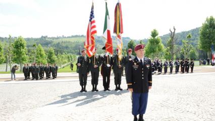 Participants in the 2012 Memorial Day ceremony at Florence American Cemetery.