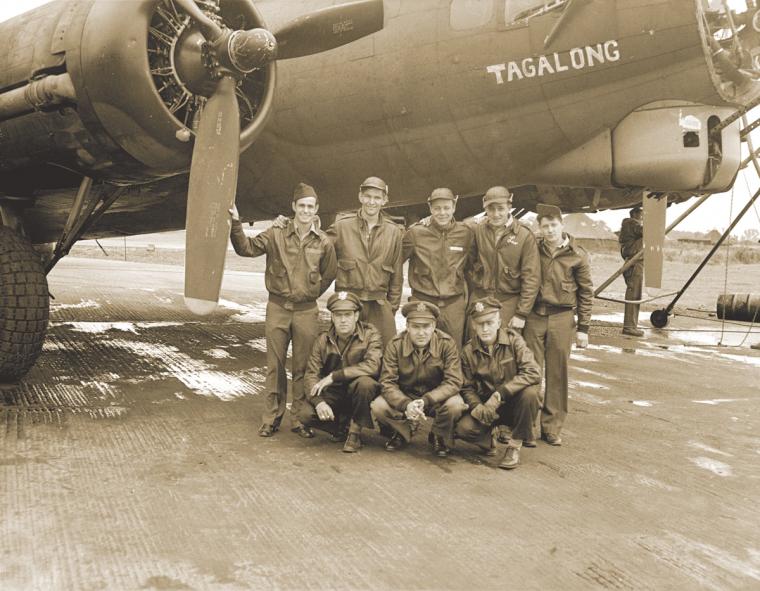 A B-17G aircrew of the 379th Bombardment Group (H), Eighth Air Force.