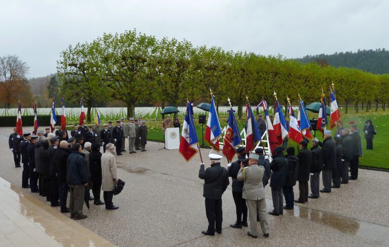 Local citizens and officials gathered at Epinal American Cemetery for the 2017 Veterans Day Ceremony.
