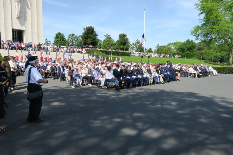 A crowd gathered at Lorraine American Cemetery for the 2017 Memorial Day Ceremony.