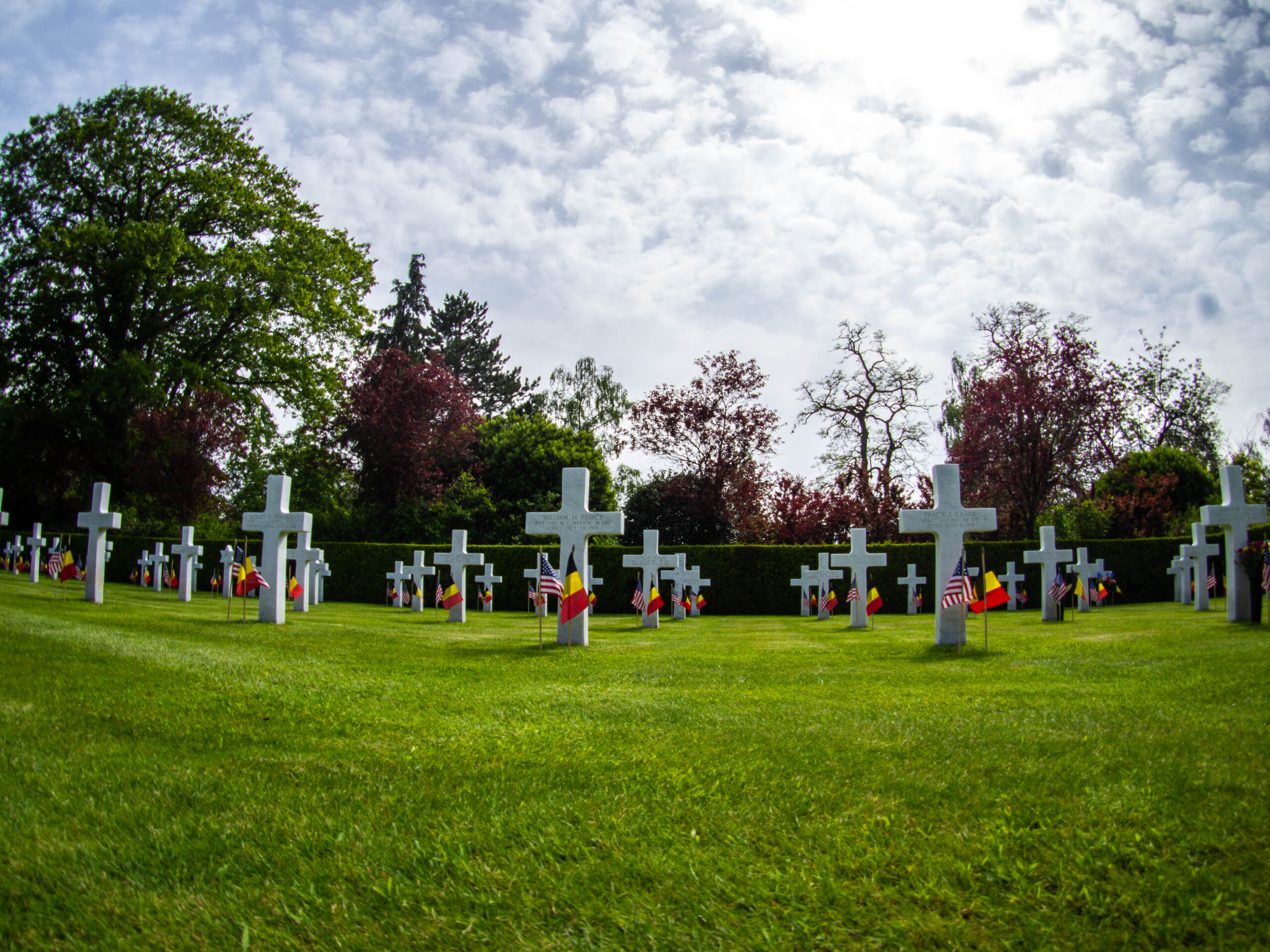 Memorial Day 2021 at Flanders Field American Cemetery (flags in)