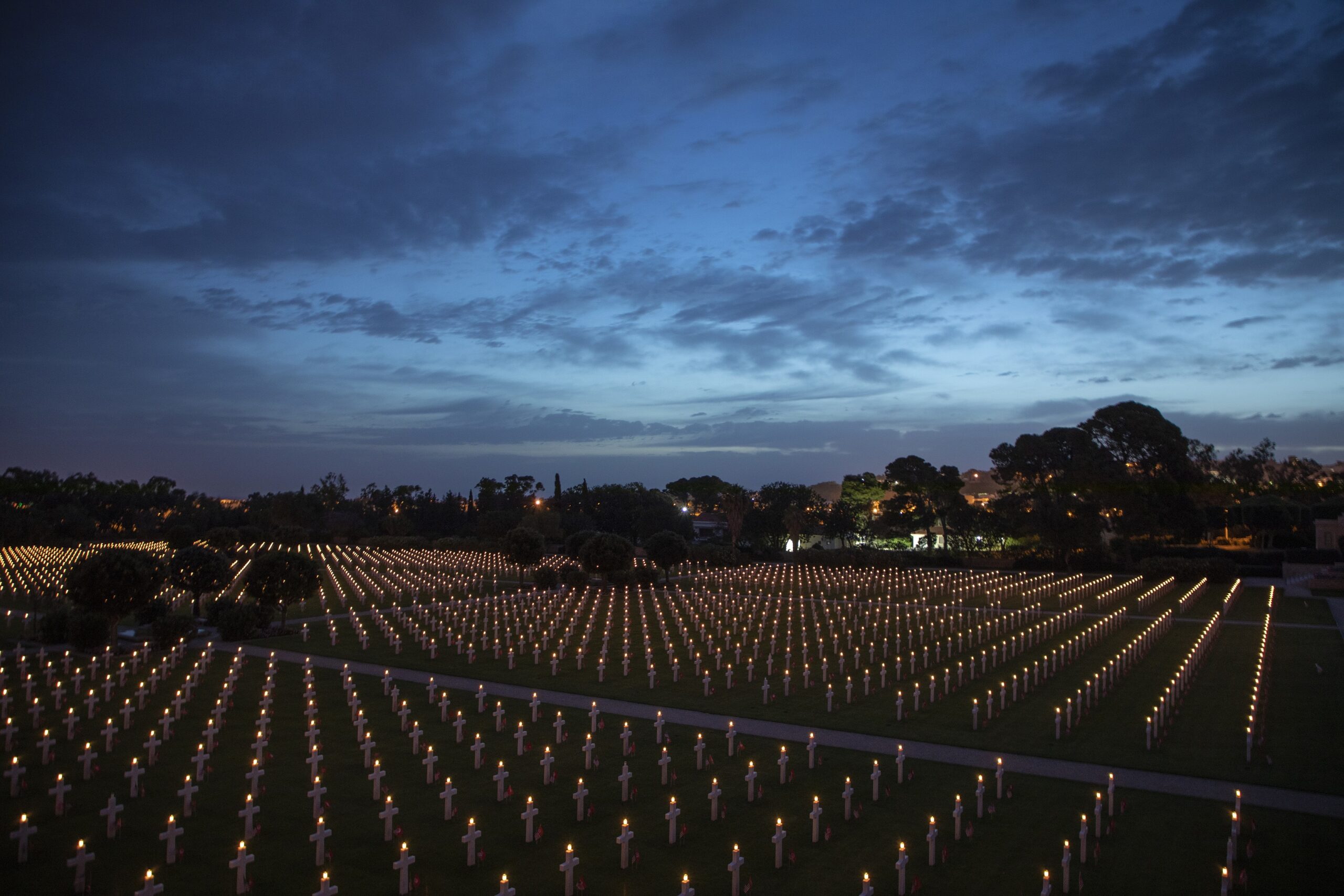 North Africa American Cemetery hosted a Luminary the weekend of Memorial Day 2018.
