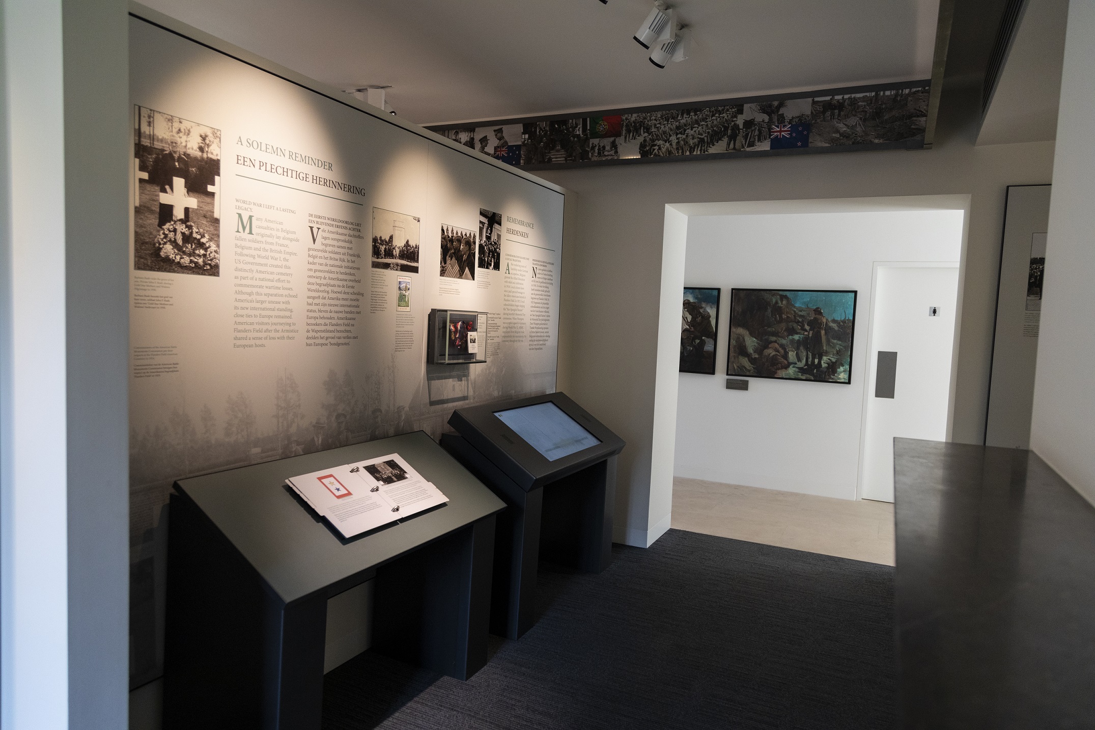 Visitor Center Exhibit at Flanders Field American Cemetery, Belgium
