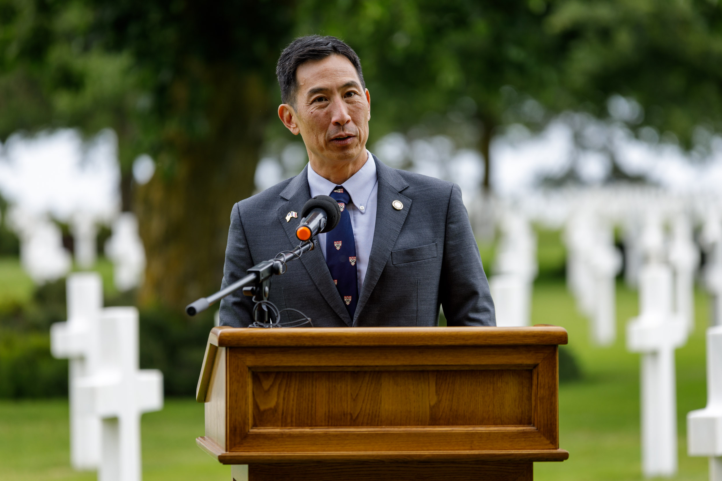 ABMC Secretary Charles K. Djou delivers remarks