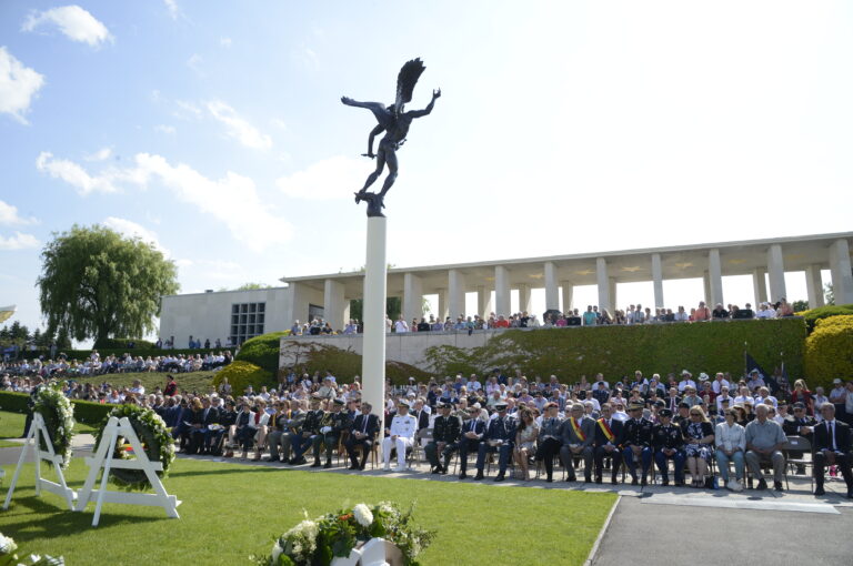 A large crowd attended the 2018 Memorial Day Ceremony at Henri-Chapelle American Cemetery. Image courtesy of U.S. Embassy Belgium.