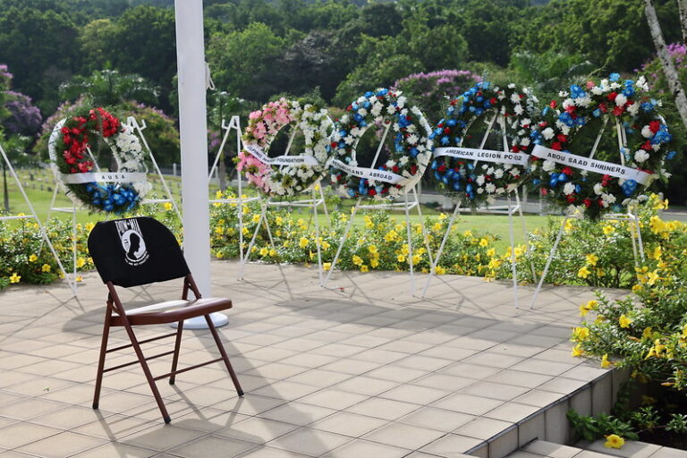 Corozal American Cemetery Memorial Day 2023 POW recognition.