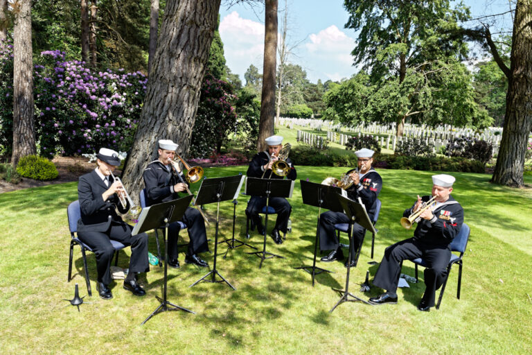 Service members performed during the 2018 Memorial Day Ceremony at Brookwood American Cemetery. Image courtesy of Antony McCallum.