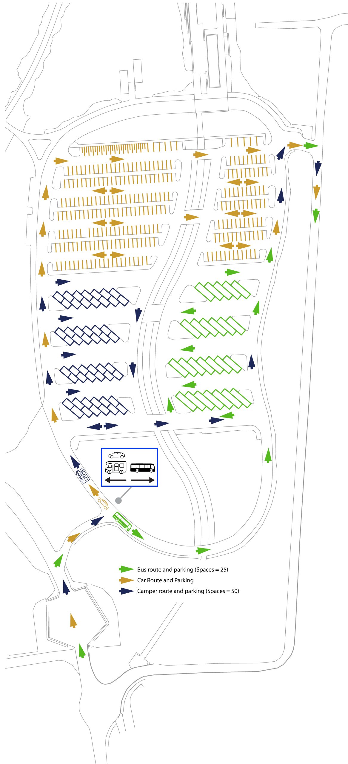 Parking changes at Normandy American Cemetery, July 2025