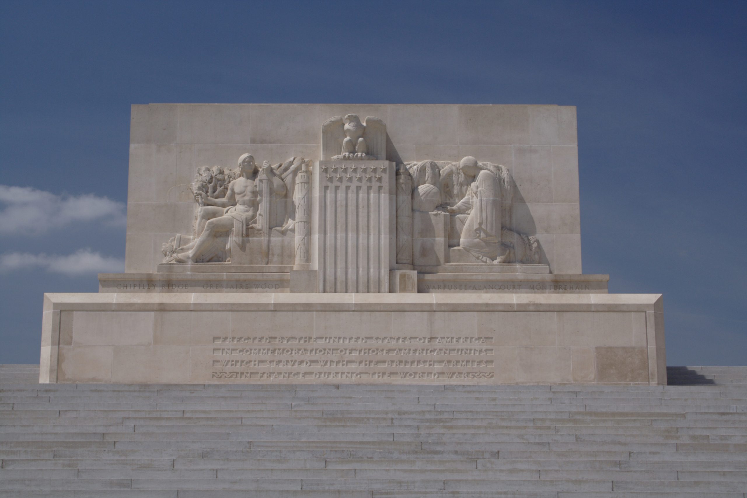 Bellicourt Monument on a sunny day.