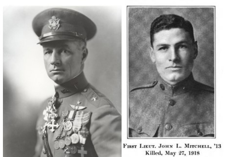 Pictures of Billy Mitchell (left) and his brother John L. Mitchell (right). Credit: St. Mihiel American Cemetery's archives. 