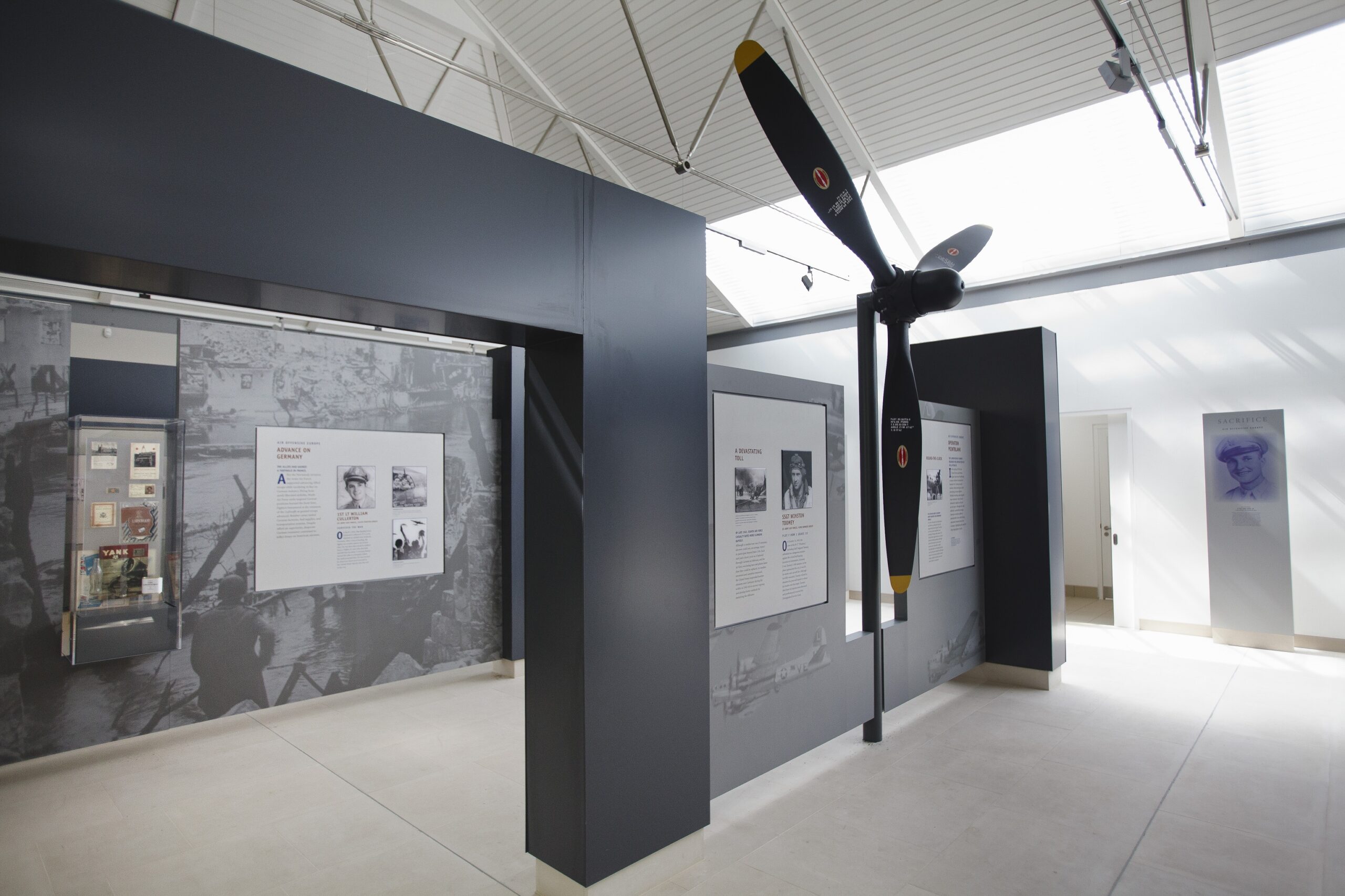 Visitor Center Exhibit at Cambridge American Cemetery, United Kingdom
