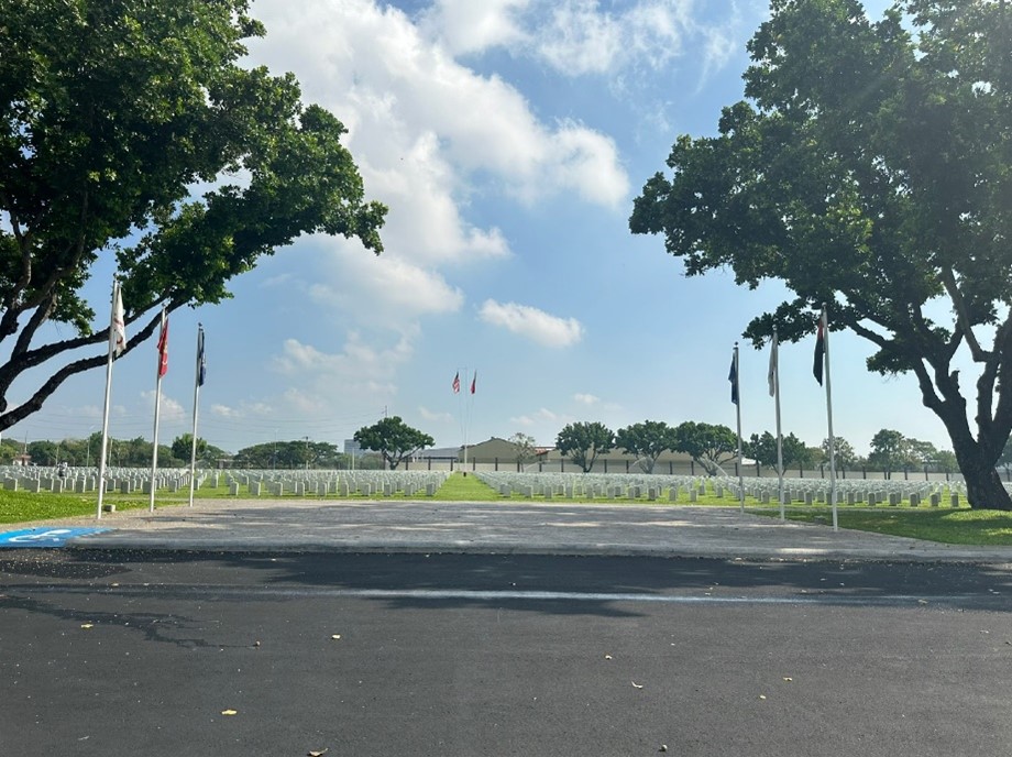 The flags present at Clark Veterans Cemetery. Credit: American Battle Monuments Commission.