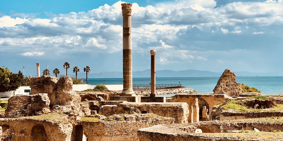 View of the ruins of Ancient Carthage near North Africa American Cemetery. Credit: American Battle Monuments Commission.