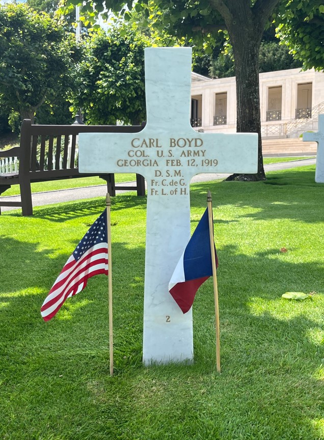 Picture of the headstone of Col. Carl Boyd at Suresnes American Cemetery. Credit: American Battle Monuments Commission.