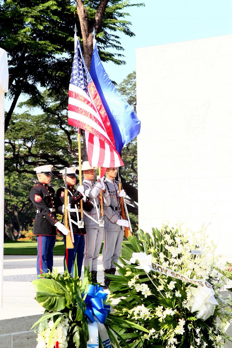 Members of the U.S. military and the Philippines military participated in the 2014 Memorial Day Ceremony at Manila American Cemetery.
