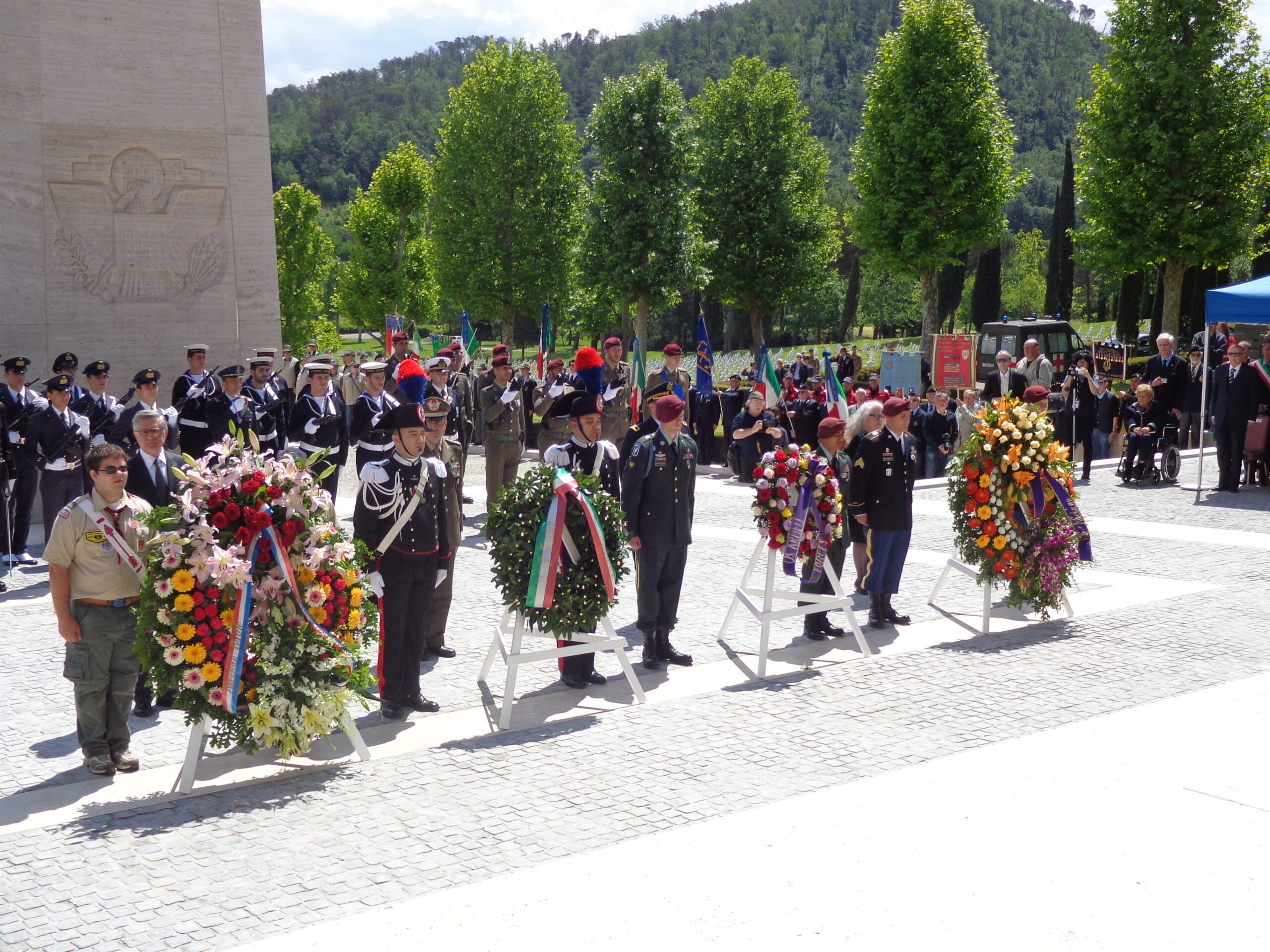 Wreaths were laid during the 2013 Memorial Day ceremony at Florence American Cemetery in Italy.
