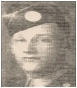 A grainy black and white headshot of Technician 5th Grade James Denning.