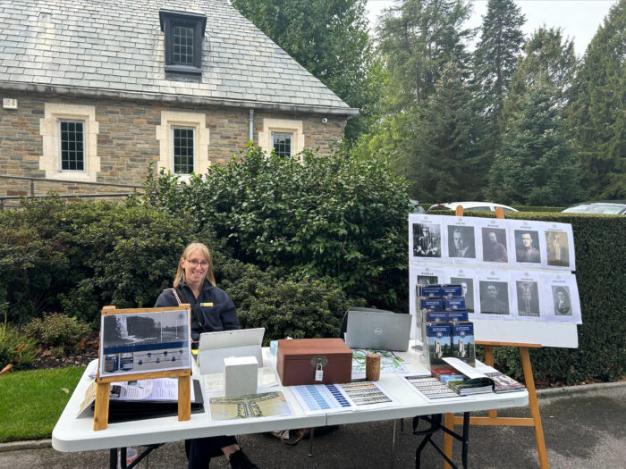 The table set up by Aisne-Marne American Cemetery to welcome visitors during European Heritage days 2026.