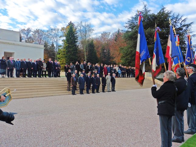 Attendees gathered at Epinal American Cemetery on November 11