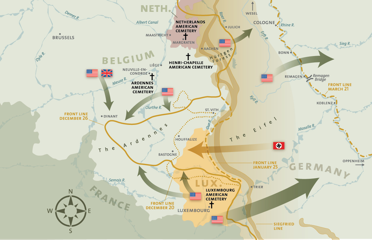 From Ardennes-Alsace tothe Rhine and Beyond historical map