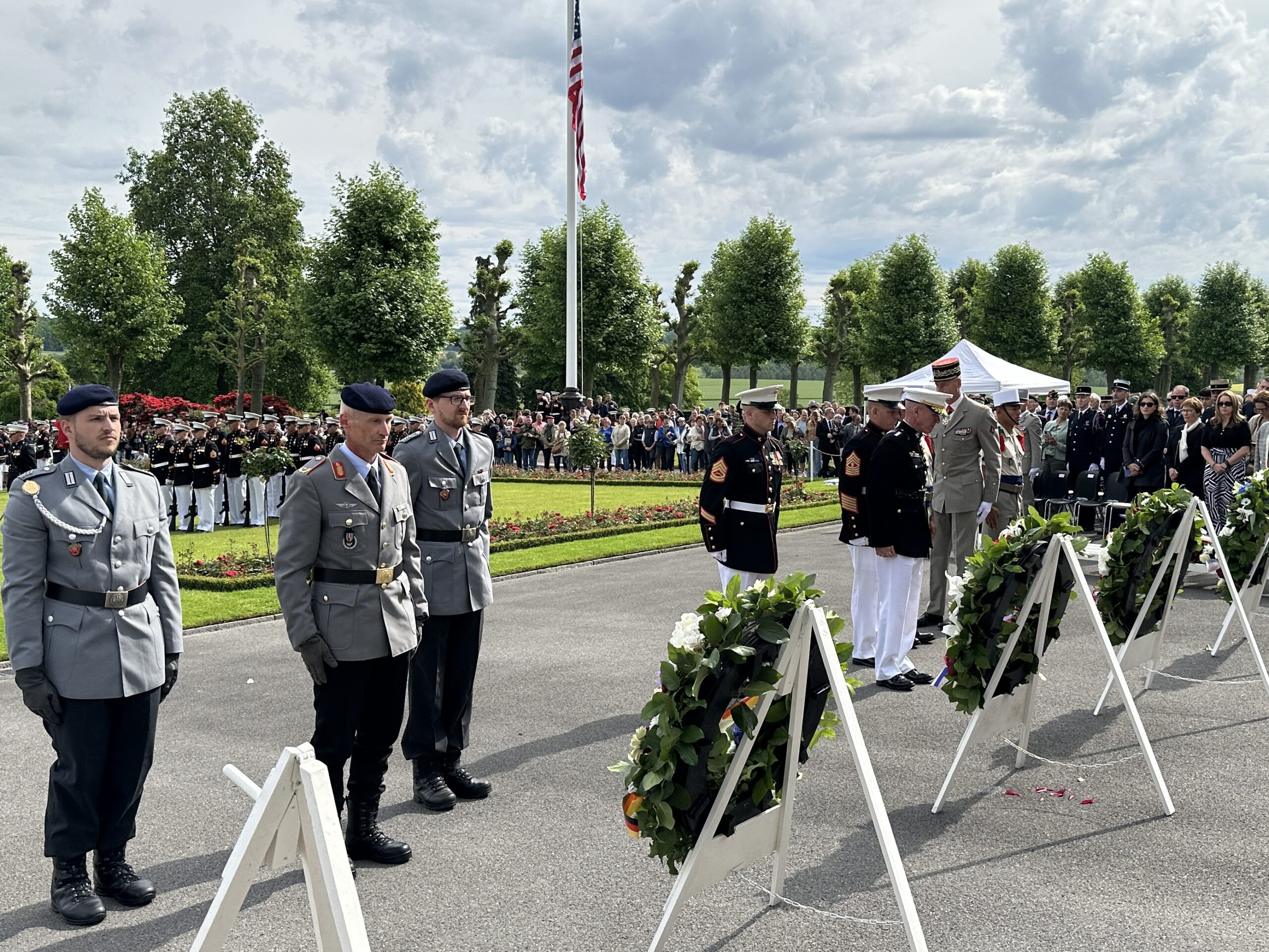 Wreath are Laid during the Memorial Day Ceremony at Aisne-Marne American Cemetery