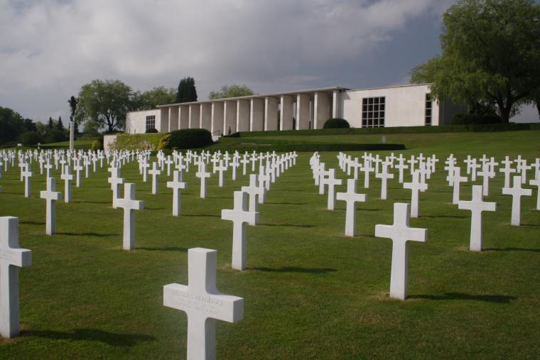 Headstones at Henri-Chapelle American Cemetery in Belgium