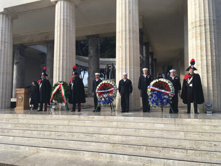 People gathered at Sicily-Rome American Cemetery on January 22