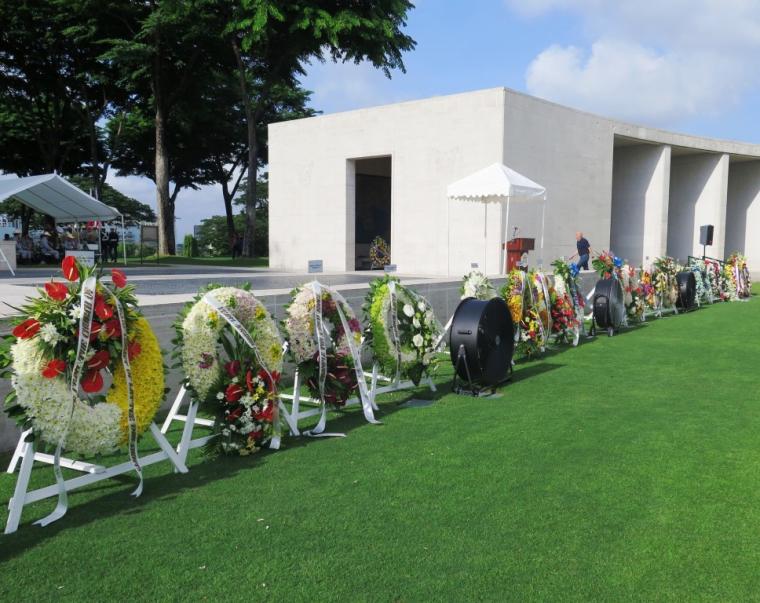 Many wreaths were laid during the 2015 Memorial Day Ceremony at Manila American Cemetery.