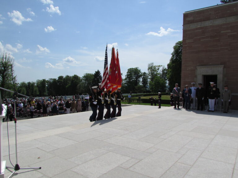 Marines served as the Honor Guard during the 2017 Memorial Day Ceremony at Oise-Aisne American Cemetery.