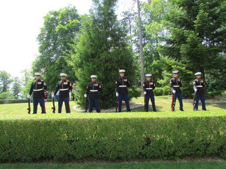 Members of the U.S. Marine Corps participated in the 2017 Memorial Day Ceremony at Oise-Aisne American Cemetery.