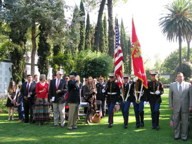 Marines served as the Honor Guard for the 2018 Memorial Day Ceremony at Mexico City National Cemetery.