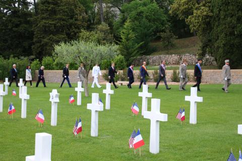 2019 Memorial Day ceremony at Rhone American Cemetery