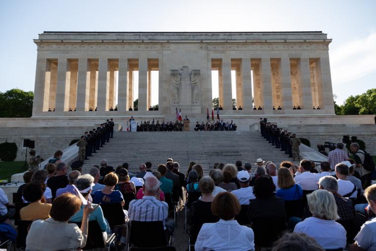 More than 400 people gathered at the Chateau-Thierry American Monument on May 27