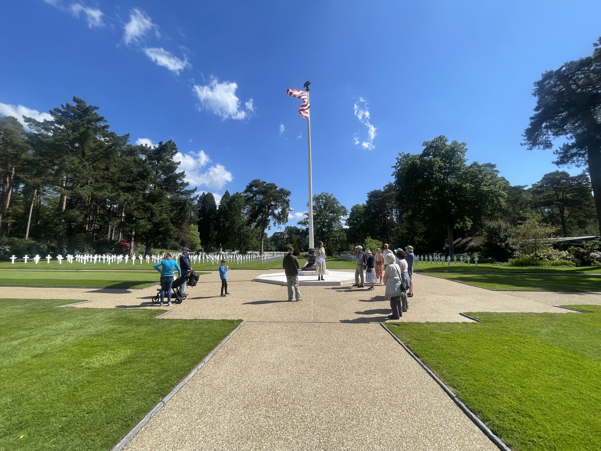 Pictures of visitors coming for Surrey Day at Brookwood American Cemetery. Credit: American Battle Monuments Commission. 